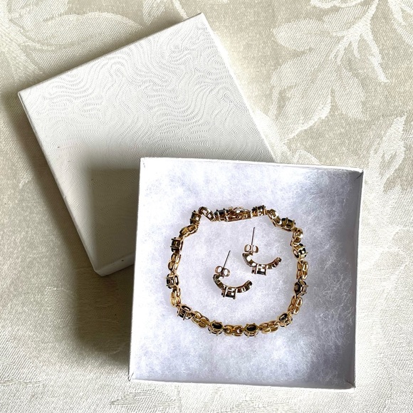 Onyx Gold Vermeil Bracelet & Earring Set - Picture 9 of 12